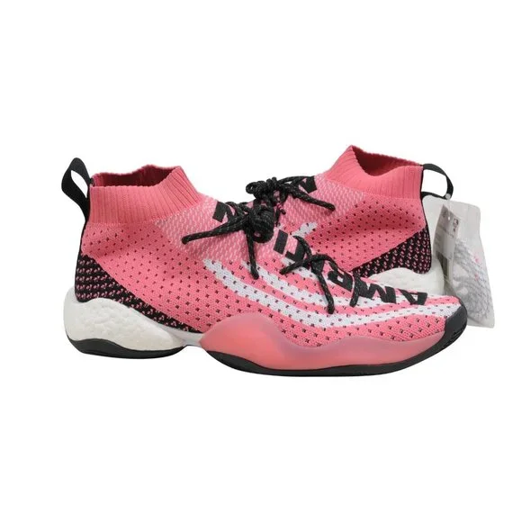 Adidas Pharrell Williams Mens Crazy BYW LVL X Ambition Sneakers US12 Pink White